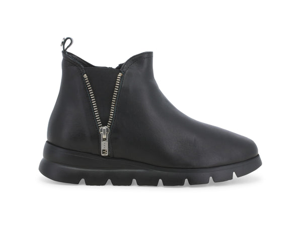 Melluso Stivaletti Perfetti per Ogni Occasione Zip Silver Tomaia Pelle Nera 055006-239793